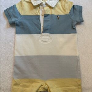 Ralph Lauren Multicolor adorable Striped Baby Romper 6-9 mo REDUCED PRICE